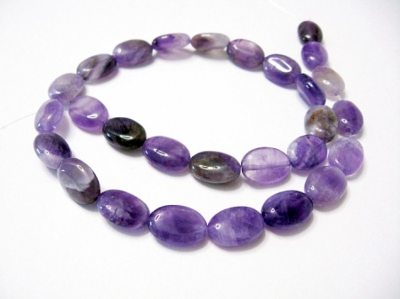 Amethyst Ovale 14 x 10 mm Edelstein Strang