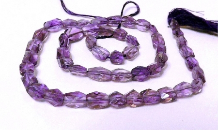 Amethyst Rechtecke Edelstein Strang