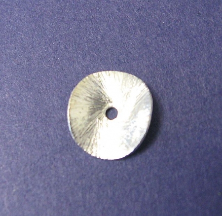 1 Scheibe 12 mm gebürstet 925er Sterling Silber