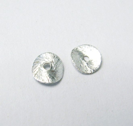 1 Scheibe 6 mm gebürstet 925er Sterling Silber