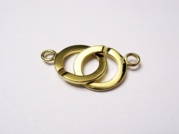Ring-Ring Kettenverschluss 925 Silber.
