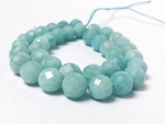Edelsteinkette, 8 mm Amazonit Edelstein Strang facettiert