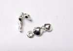 5 mm Klappkapseln, 2 Endkappen mit Loch 925er Sterling Silber